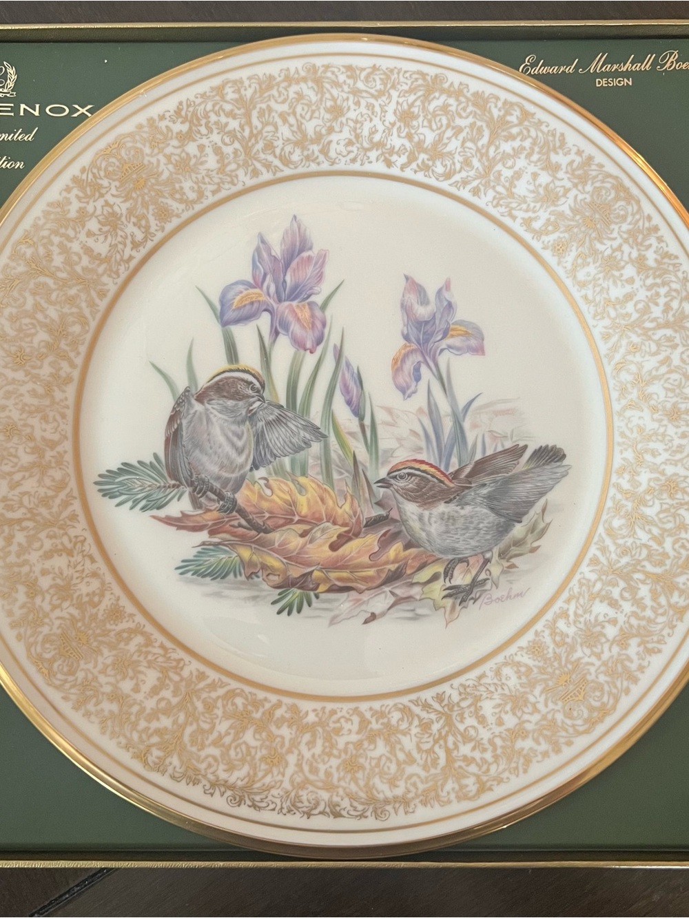 Lenox Boehm Birds Limited Edition Golden-Crowned Kinglets Collector Plate 1979